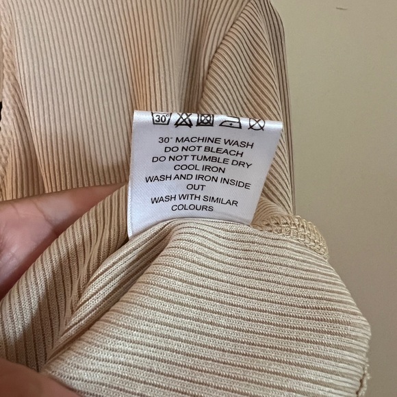 ASOS Flounce Club London Ribbed Crop Tie Cardigan - Picture 10 of 11